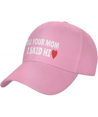 Tell Your Dad I Said Hi Hat Your Dad is My Cardio Hat Men Women Baseball Cap Dad Mom Trucker Hat Pink $10.59 Baseball Caps