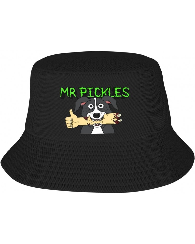 Mr Music and Pickles Bucket Hat Unisex Printed Reversible Fisherman Cap Outdoor Sun Hat Black $13.06 Bucket Hats