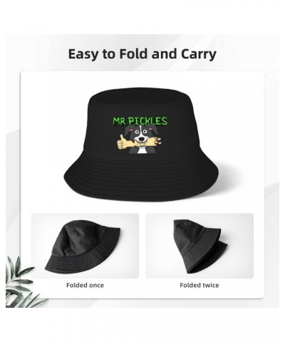 Mr Music and Pickles Bucket Hat Unisex Printed Reversible Fisherman Cap Outdoor Sun Hat Black $13.06 Bucket Hats