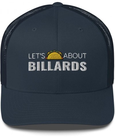 Let's Taco About Billards Pool Adjustable Trucker Cap Mesh Hat Navy $13.78 Baseball Caps