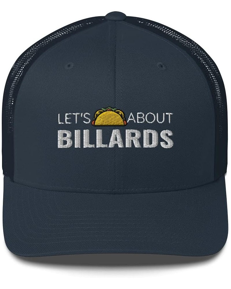 Let's Taco About Billards Pool Adjustable Trucker Cap Mesh Hat Navy $13.78 Baseball Caps