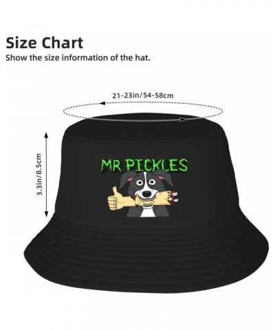 Mr Music and Pickles Bucket Hat Unisex Printed Reversible Fisherman Cap Outdoor Sun Hat Black $13.06 Bucket Hats