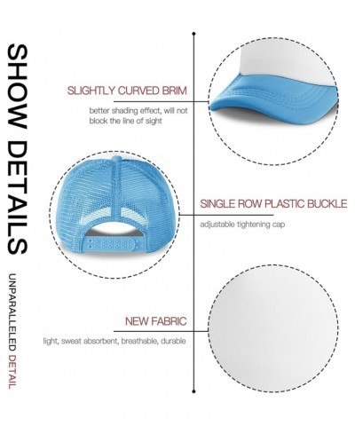 Custom Sun Visor Hat Your Design Here Curved Mesh Hat Thanksgiving Gifts Sky Blue 0 $12.41 Sun Hats