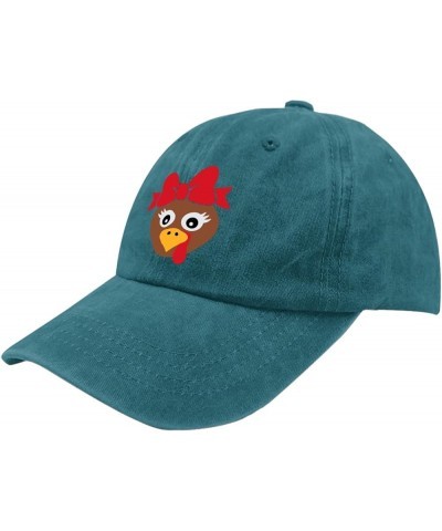 Turkey Face Thanksgiving Red Bow Tie Hats Mens Outdoor Hat Cyan Blue Hiking Hat Women Gifts for Dad Golf Hat Cyan Blue $11.39...