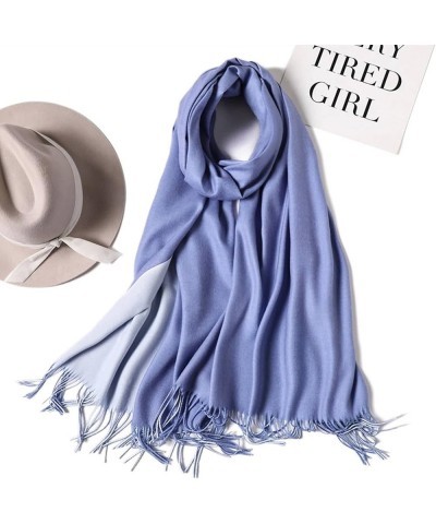 Womens Scarf Cute, Youth Winter Scarves Imitation Cashmere Double Solid Color Tassel Warm Clothes Accessories Gift Style 1 $1...