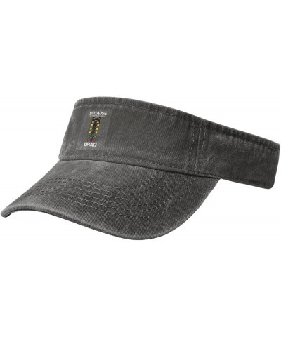 Because Any Other Racing is Such A Drag Sports Sun Visor Hat for Men Women,Empty Top Sun Hats Topless Cap,Black Deep Heather ...