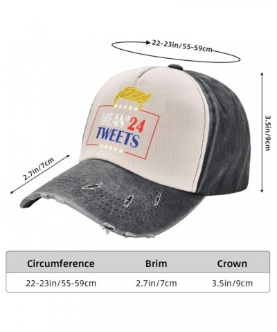 Political Funny Pro Conservative Pro Trump Mean Tweets 2024 Baseball Cap Adult Adjustable Casual Duck Tongue Hat Golf Caps Tr...