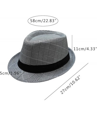 Men and Women Retro Jazz Hat Bohemian Style British Sun Hat Travel Sun Hat Stray Deal Roll up Navy-2 $10.74 Sun Hats