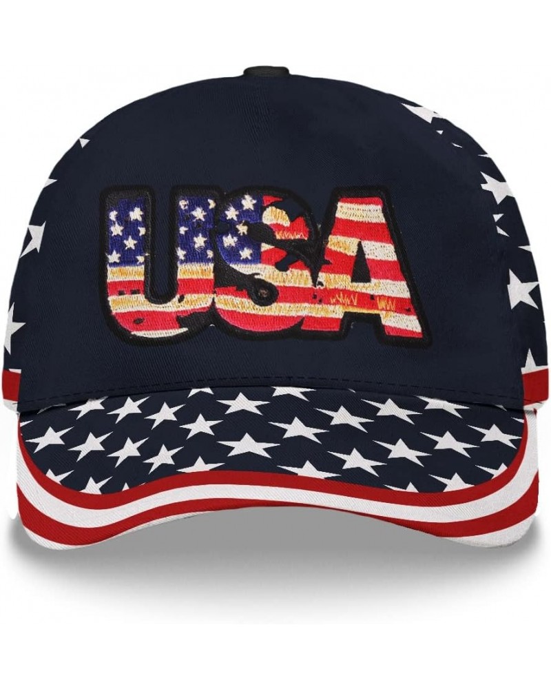 Print Baseball Cap Snapback Eagle USA Flag for Men Women Patriotic Veteran Military Flag 1 $15.19 Baseball Caps