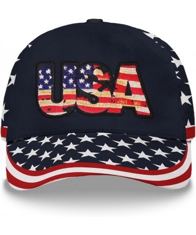 Print Baseball Cap Snapback Eagle USA Flag for Men Women Patriotic Veteran Military Flag 1 $15.19 Baseball Caps