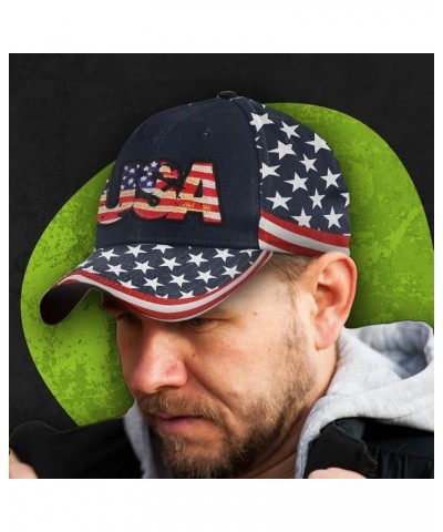 Print Baseball Cap Snapback Eagle USA Flag for Men Women Patriotic Veteran Military Flag 1 $15.19 Baseball Caps