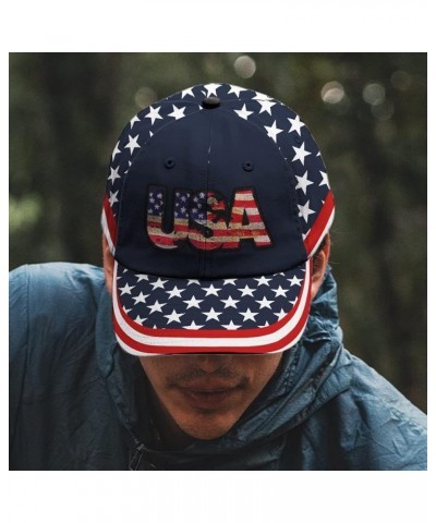 Print Baseball Cap Snapback Eagle USA Flag for Men Women Patriotic Veteran Military Flag 1 $15.19 Baseball Caps