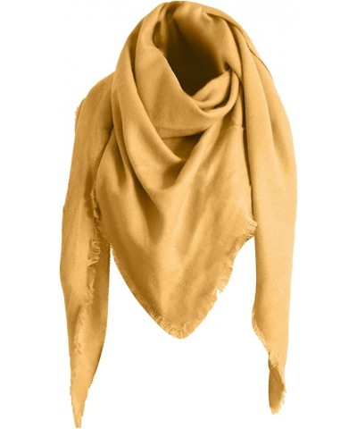 Womens Fashion Solid Winter Warm Wool Shawls Oversized Scarves Scarf Tassel Big Long Knit Scarf Shawl Christmas Gifts Yellow ...