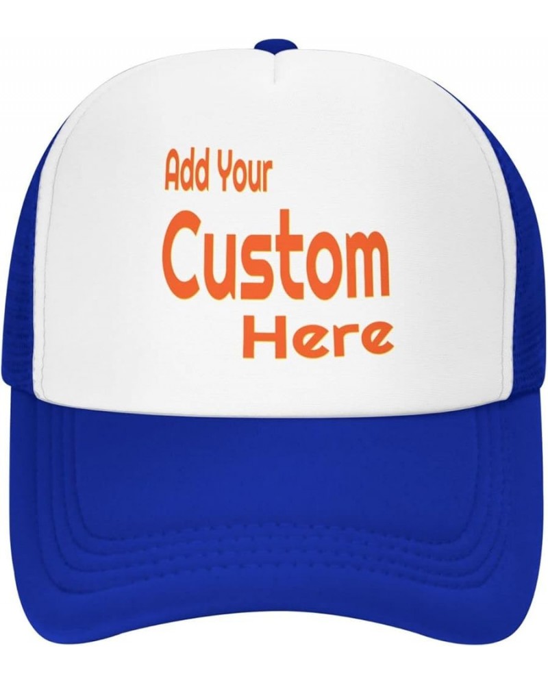 Custom Cap Your Design Here,Custom Picture Hats,Add Your Own Text and Design,Classic Mens Womens Trucker Hat Blue-13 $7.50 Ba...