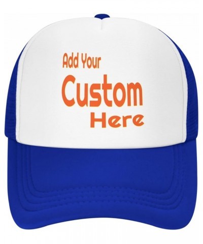 Custom Cap Your Design Here,Custom Picture Hats,Add Your Own Text and Design,Classic Mens Womens Trucker Hat Blue-13 $7.50 Ba...