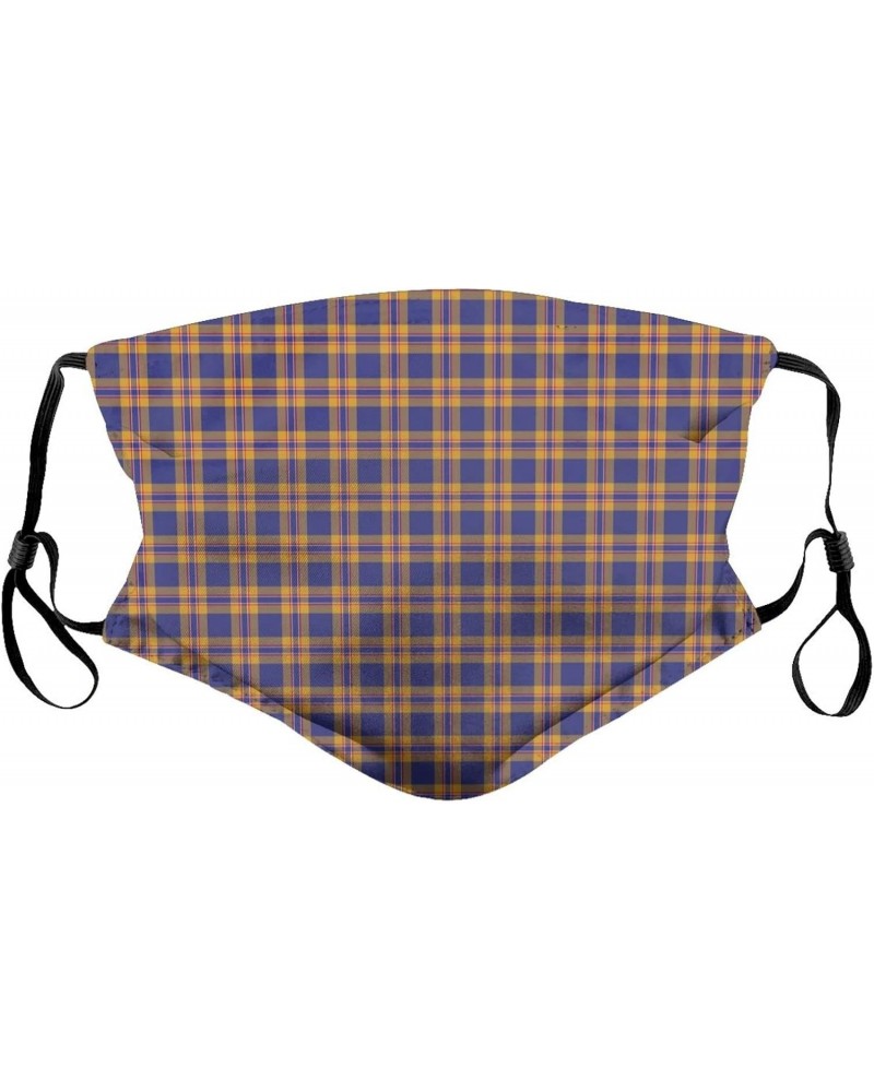 Clan Mccann Tartan Reusable Face Mask with Replaceable Filter Activated Carbon Dust Mask with Two Filters $11.00 Balaclavas