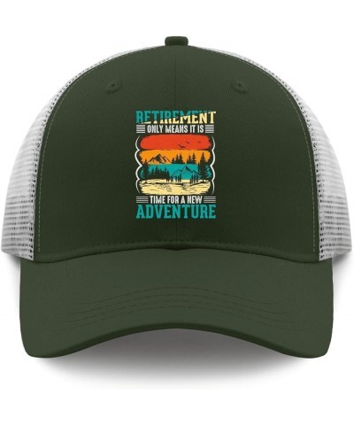 Retirement Only Means It is Time for A New Adventure Golf Hat Women Cap Apricot Womens Sun Hat Gifts for Men Army Green 2 $11...