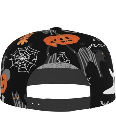 Halloween Pumpkins Baseball Cap, Flat Brim Trucker Hat, Buckle Adjustable Halloween Pumpkins10 $10.00 Baseball Caps