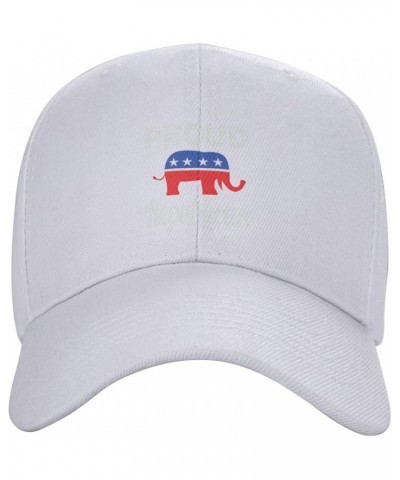 Proud Republican Hat Elephant Pro Trump 2024 Red Vote Hat for Men Women Sports Baseball Cap Dad Trucker Hat White $11.64 Base...