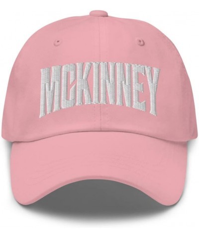 McKinney Texas TX Embroidered Dad Hat Pink $19.18 Baseball Caps