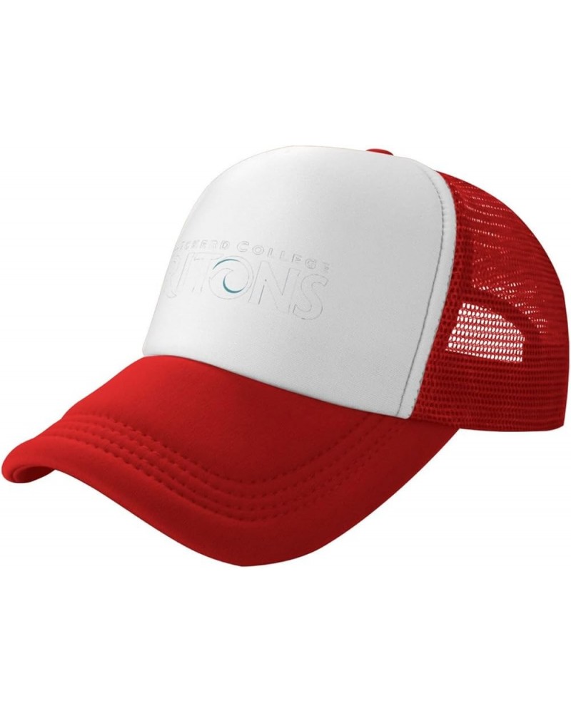 Eckerd College Logo Trucker Hats for Both Men and Women - Mesh Baseball Snapback Hats Red $13.92 Baseball Caps