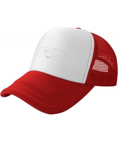 Eckerd College Logo Trucker Hats for Both Men and Women - Mesh Baseball Snapback Hats Red $13.92 Baseball Caps