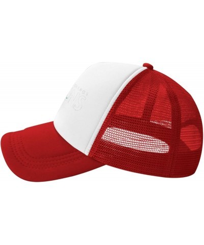 Eckerd College Logo Trucker Hats for Both Men and Women - Mesh Baseball Snapback Hats Red $13.92 Baseball Caps