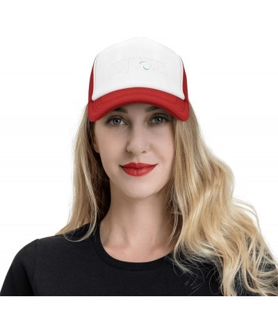 Eckerd College Logo Trucker Hats for Both Men and Women - Mesh Baseball Snapback Hats Red $13.92 Baseball Caps