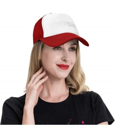 Eckerd College Logo Trucker Hats for Both Men and Women - Mesh Baseball Snapback Hats Red $13.92 Baseball Caps