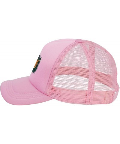 Golden Sheep Head Baseball Cap for Men Women Trucker Hat Mesh Back Caps Dad Hat Pink $12.02 Baseball Caps