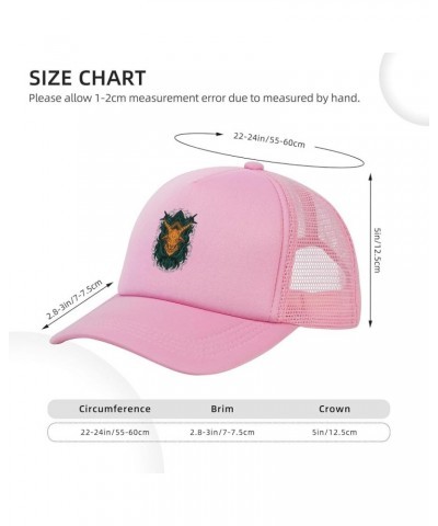 Golden Sheep Head Baseball Cap for Men Women Trucker Hat Mesh Back Caps Dad Hat Pink $12.02 Baseball Caps