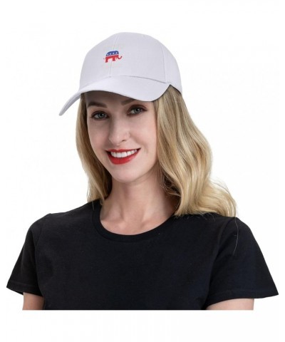 Proud Republican Hat Elephant Pro Trump 2024 Red Vote Hat for Men Women Sports Baseball Cap Dad Trucker Hat White $11.64 Base...