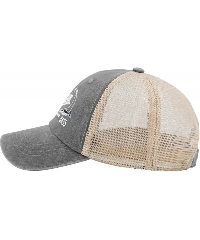 Mens Don't Be A Dumb Bass Fisherman Hats for Womens Baseball Cap Trendy Washed Dad Hat Light Weight Gray02 $10.59 Fedoras