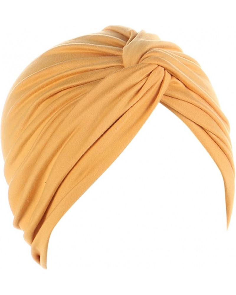 Women's African Cap Wedding Women Braid Turbans Ladies Head Wraps Gifts Valentines Day Yellow $6.71 Skullies & Beanies