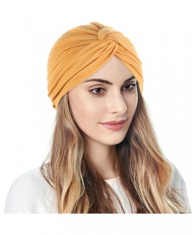 Women's African Cap Wedding Women Braid Turbans Ladies Head Wraps Gifts Valentines Day Yellow $6.71 Skullies & Beanies