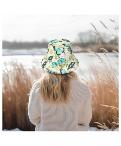 Flowers Butterflies Bucket Hat for Women Men Packable Bucket Hat Unisex Fishing Cap for Fall Winter Camp Travel Multicolor $1...