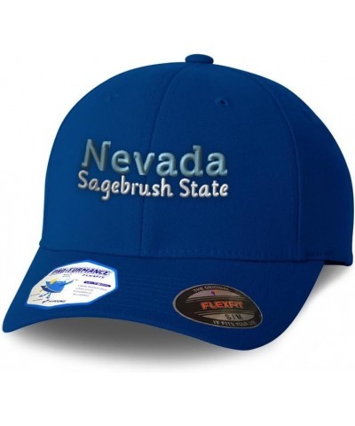 Flexfit Hats for Men & Women Nevada Sagebrush State Polyester Dad Hat Baseball Cap Royal Blue $16.45 Baseball Caps