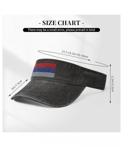 Flag of The Republika Srpska Knitting Effect Sun Hat Sun Visor Hats for Women Men Baseball Cap Golf Hats Black $9.47 Visors