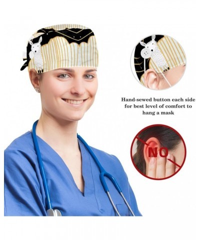 Scrub Caps,Working Cap Hat with Sweatband Headgear for Women A092u3cpbf $8.61 Skullies & Beanies