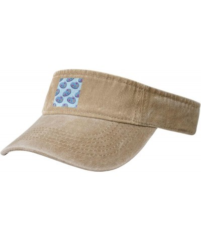 Seamless Patterns in The Palette Sun Visor Hats for Women Men Adjustable Sports Sun Hats Golf Cap Natural $13.80 Visors