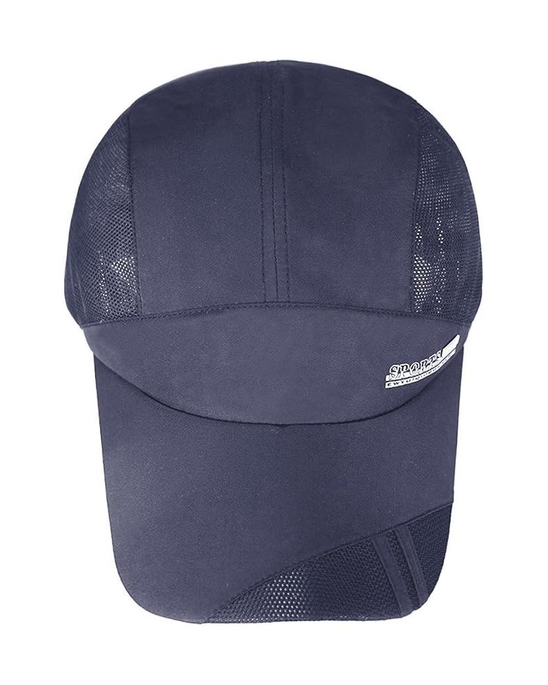 Women Breathable Mesh Baseball Cap Summer Quick Drying Hat Foldable Sun Sunscreen Hats for Golf Sport Navy $6.71 Sun Hats