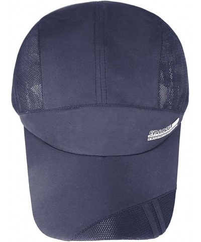 Women Breathable Mesh Baseball Cap Summer Quick Drying Hat Foldable Sun Sunscreen Hats for Golf Sport Navy $6.71 Sun Hats