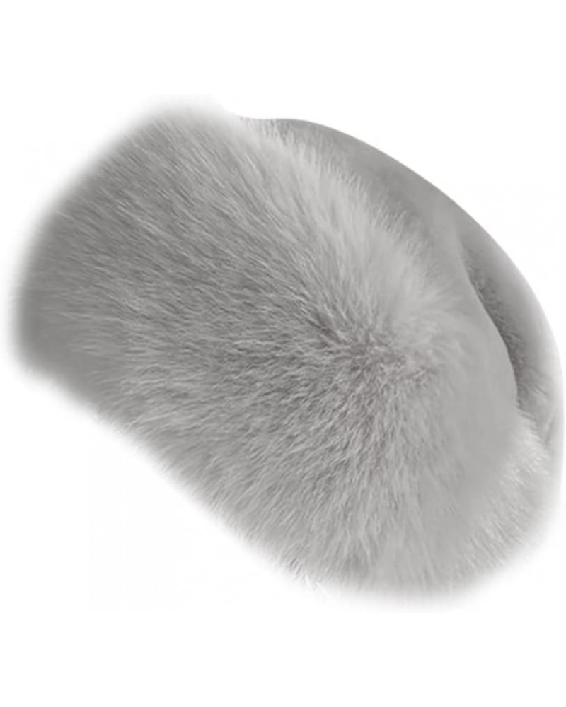 Women's Winter Beanie,Faux Fox Fur Hat Plush Stylish Ladies Winter Faux Fur Hat Warm Cap Grey $10.14 Skullies & Beanies