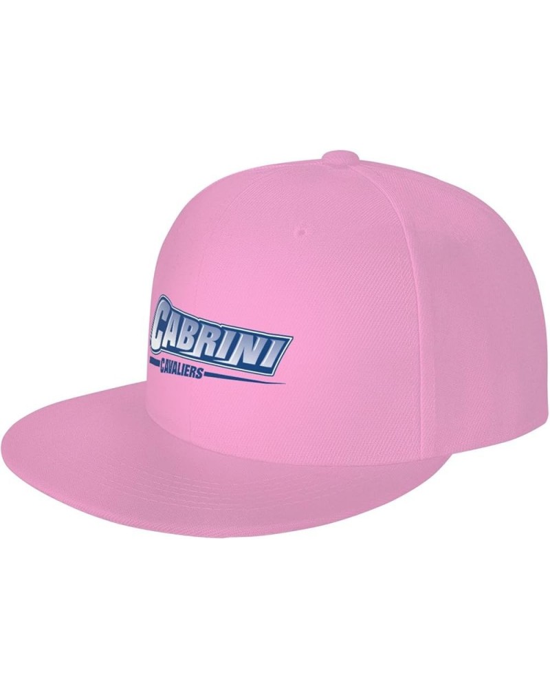 Cabrini University Logo Hats for Men Flat Bill Fitted Caps Hiphop Rap Adjustable Baseball Trucker Dad Hat Pink $10.19 Basebal...