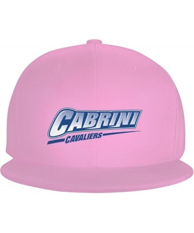 Cabrini University Logo Hats for Men Flat Bill Fitted Caps Hiphop Rap Adjustable Baseball Trucker Dad Hat Pink $10.19 Basebal...