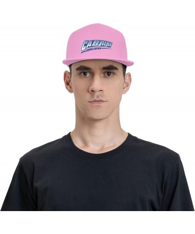 Cabrini University Logo Hats for Men Flat Bill Fitted Caps Hiphop Rap Adjustable Baseball Trucker Dad Hat Pink $10.19 Basebal...