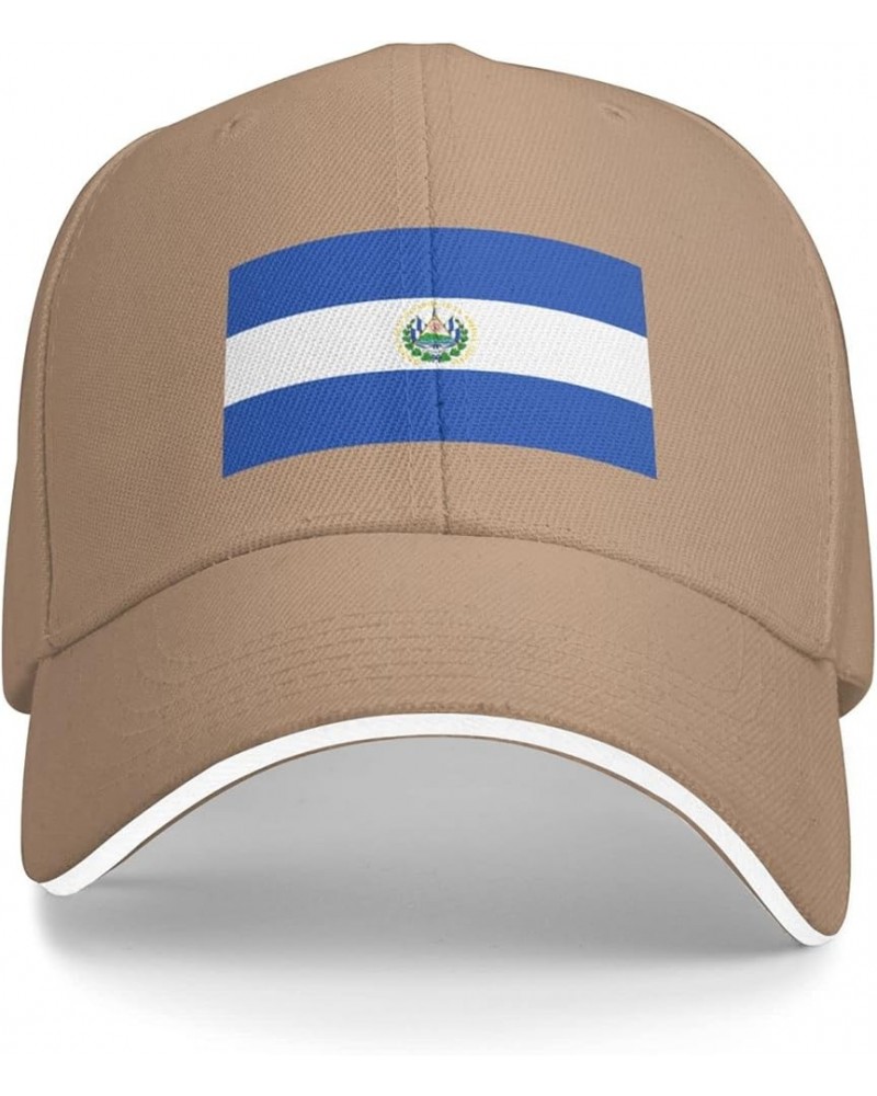 Flag of El Salvador Baseball Cap Sandwich Brim Hats for Men Women Adjustable Caps Natural $12.85 Baseball Caps