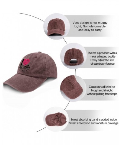 I Love My Job Sun Hat Custom Baseball Cap Pigment Black Mens Baseball Cap Gifts for Mom Golf Cap Wine Red $11.39 Sun Hats