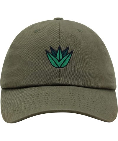 Agave Plant Premium Dad Hat Embroidered Baseball Cap Tequila Olive Green $12.49 Baseball Caps