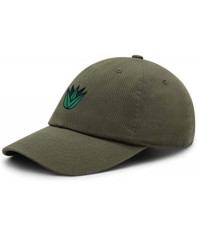 Agave Plant Premium Dad Hat Embroidered Baseball Cap Tequila Olive Green $12.49 Baseball Caps